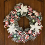 Load image into Gallery viewer, Clovi Brad Schmidt Hard Candy Holiday Wreath, Christmas, 26”, LED Lights
