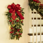 Load image into Gallery viewer, Clovi Brad Schmidt Winter Holly &amp; Berries Christmas Teardrop, 30”, Prelit
