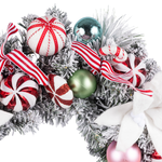 Load image into Gallery viewer, Clovi Brad Schmidt Hard Candy Holiday Wreath, Christmas, 26”, LED Lights
