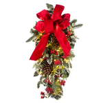Load image into Gallery viewer, Clovi Brad Schmidt Winter Holly &amp; Berries Christmas Teardrop, 30”, Prelit
