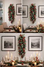 Load image into Gallery viewer, 6FT Cordless Winter Holly &amp; Berries Garland
