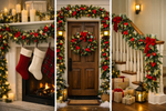 Load image into Gallery viewer, 6FT Cordless Winter Holly &amp; Berries Garland
