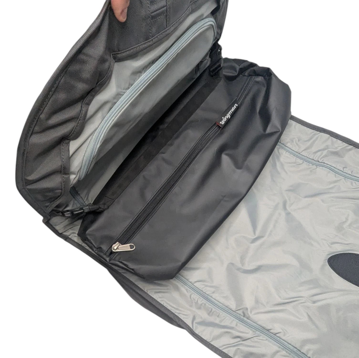 Henty Wingman, Messenger & Garment Bag, Standard, Grey