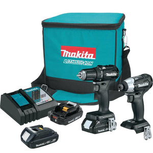 Makita 18V LXT® Lithium-Ion Sub-Compact Brushless Cordless 2-Pc. Combo Kit (2.0Ah) with extra battery